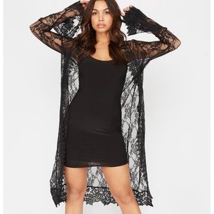 Lace Bell Sleeve Longline Cardigan - 3X